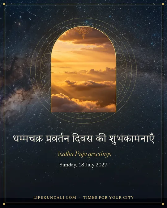 Asalha Puja greetings: greeting post, Asalha Puja · Dhamma Day 2027