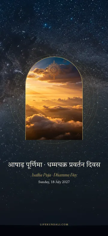 Asalha Puja · Dhamma Day 2027 phone wallpaper