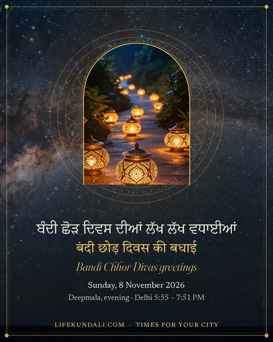 Bandi Chhor Divas greetings: greeting post, Bandi Chhor Divas 2026