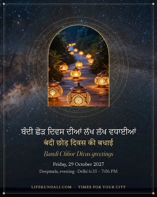 Bandi Chhor Divas greetings: greeting post, Bandi Chhor Divas 2027