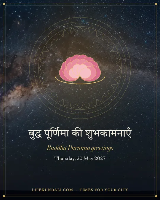 Buddha Purnima greetings: greeting post, Buddha Purnima 2027