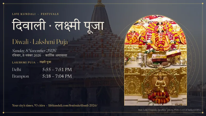 Diwali · Lakshmi Puja 2026