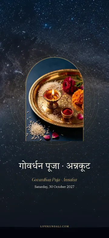 Govardhan Puja · Annakut 2027 phone wallpaper