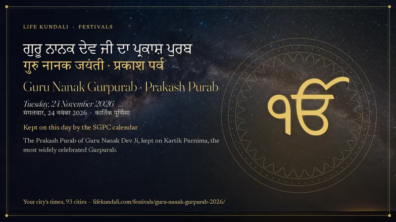 Guru Nanak Gurpurab · Prakash Purab 2026