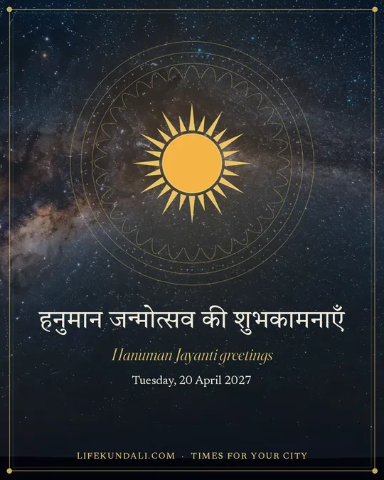 Hanuman Jayanti greetings: greeting post, Hanuman Jayanti 2027