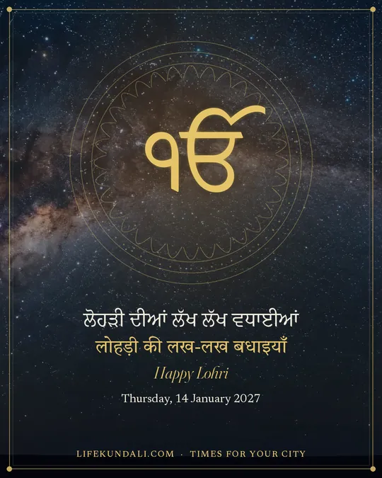 Happy Lohri: greeting post, Lohri 2027