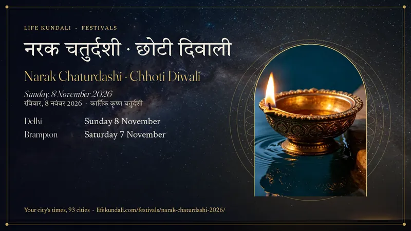 Narak Chaturdashi · Chhoti Diwali 2026