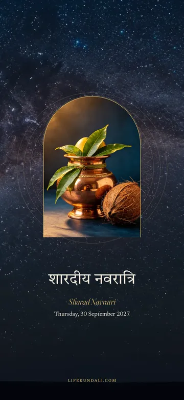 Sharad Navratri 2027 phone wallpaper