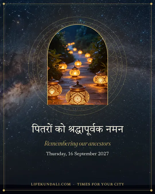 Remembering our ancestors: greeting post, Pitru Paksha begins 2027
