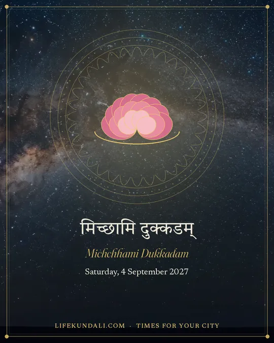 Michchhami Dukkadam: greeting post, Samvatsari · Kshamapana 2027