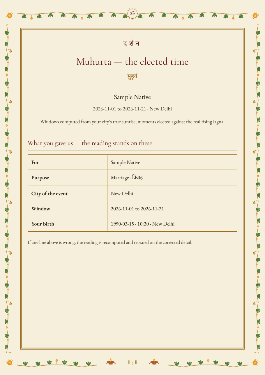 muhurta sample, page 3